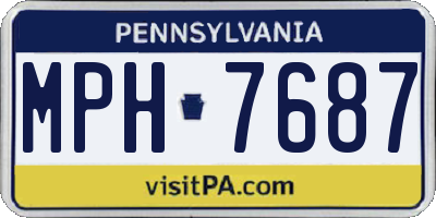 PA license plate MPH7687