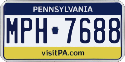 PA license plate MPH7688