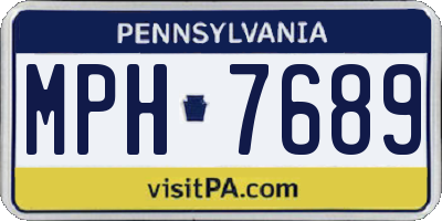 PA license plate MPH7689