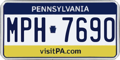 PA license plate MPH7690