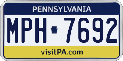 PA license plate MPH7692