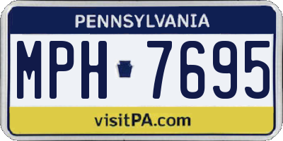 PA license plate MPH7695