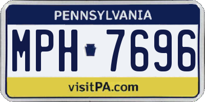 PA license plate MPH7696