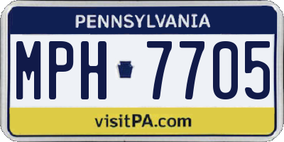PA license plate MPH7705