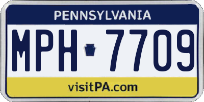 PA license plate MPH7709