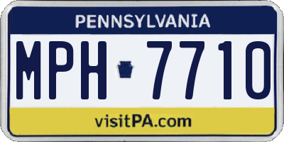 PA license plate MPH7710