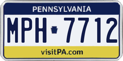 PA license plate MPH7712