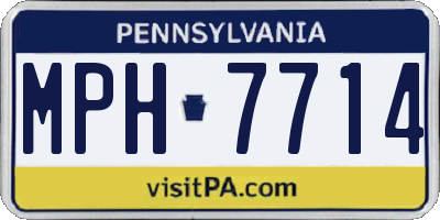 PA license plate MPH7714