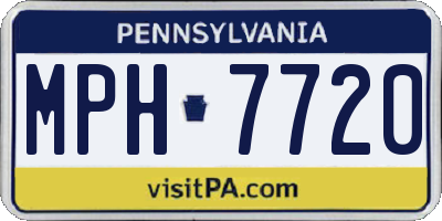 PA license plate MPH7720