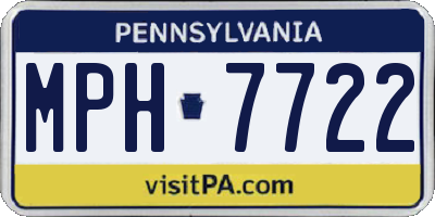 PA license plate MPH7722