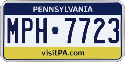 PA license plate MPH7723