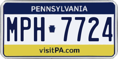 PA license plate MPH7724
