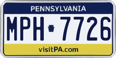 PA license plate MPH7726