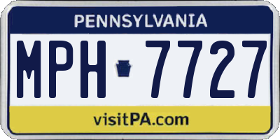 PA license plate MPH7727