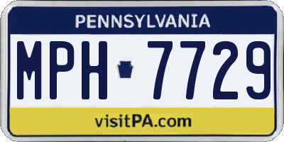 PA license plate MPH7729