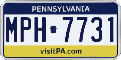 PA license plate MPH7731