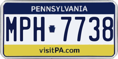 PA license plate MPH7738