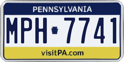 PA license plate MPH7741