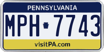 PA license plate MPH7743