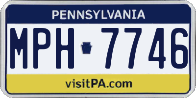 PA license plate MPH7746