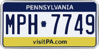 PA license plate MPH7749