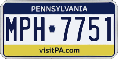 PA license plate MPH7751