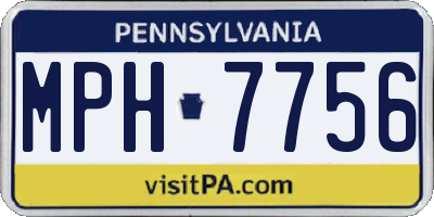 PA license plate MPH7756