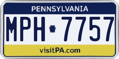 PA license plate MPH7757