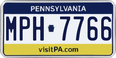 PA license plate MPH7766