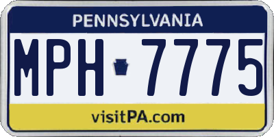 PA license plate MPH7775