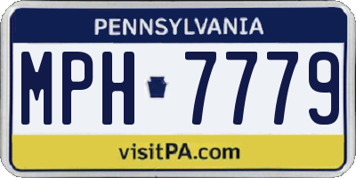 PA license plate MPH7779