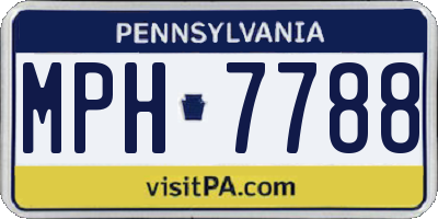 PA license plate MPH7788