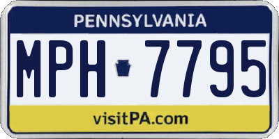 PA license plate MPH7795