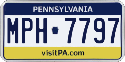PA license plate MPH7797