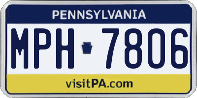 PA license plate MPH7806