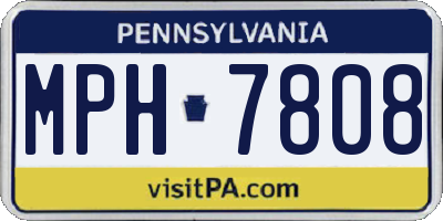 PA license plate MPH7808