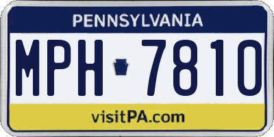 PA license plate MPH7810