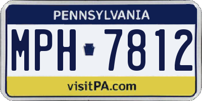 PA license plate MPH7812