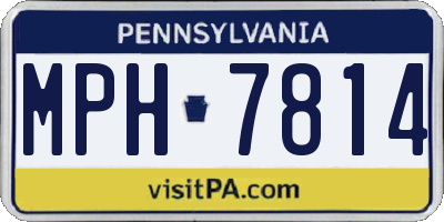 PA license plate MPH7814