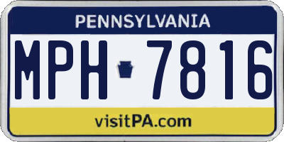 PA license plate MPH7816