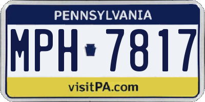 PA license plate MPH7817