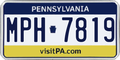 PA license plate MPH7819