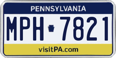 PA license plate MPH7821
