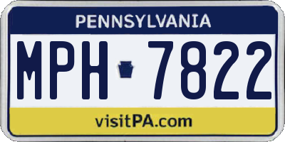 PA license plate MPH7822
