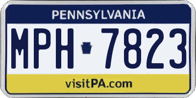 PA license plate MPH7823