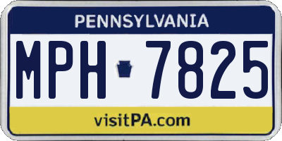 PA license plate MPH7825