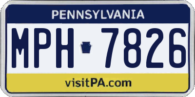 PA license plate MPH7826