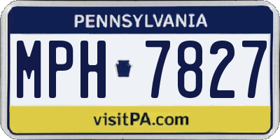 PA license plate MPH7827