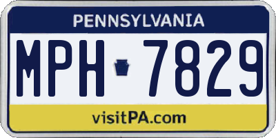 PA license plate MPH7829