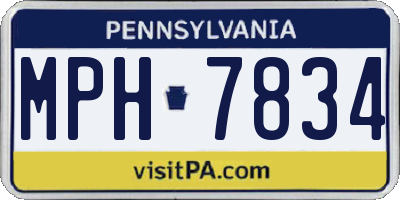 PA license plate MPH7834